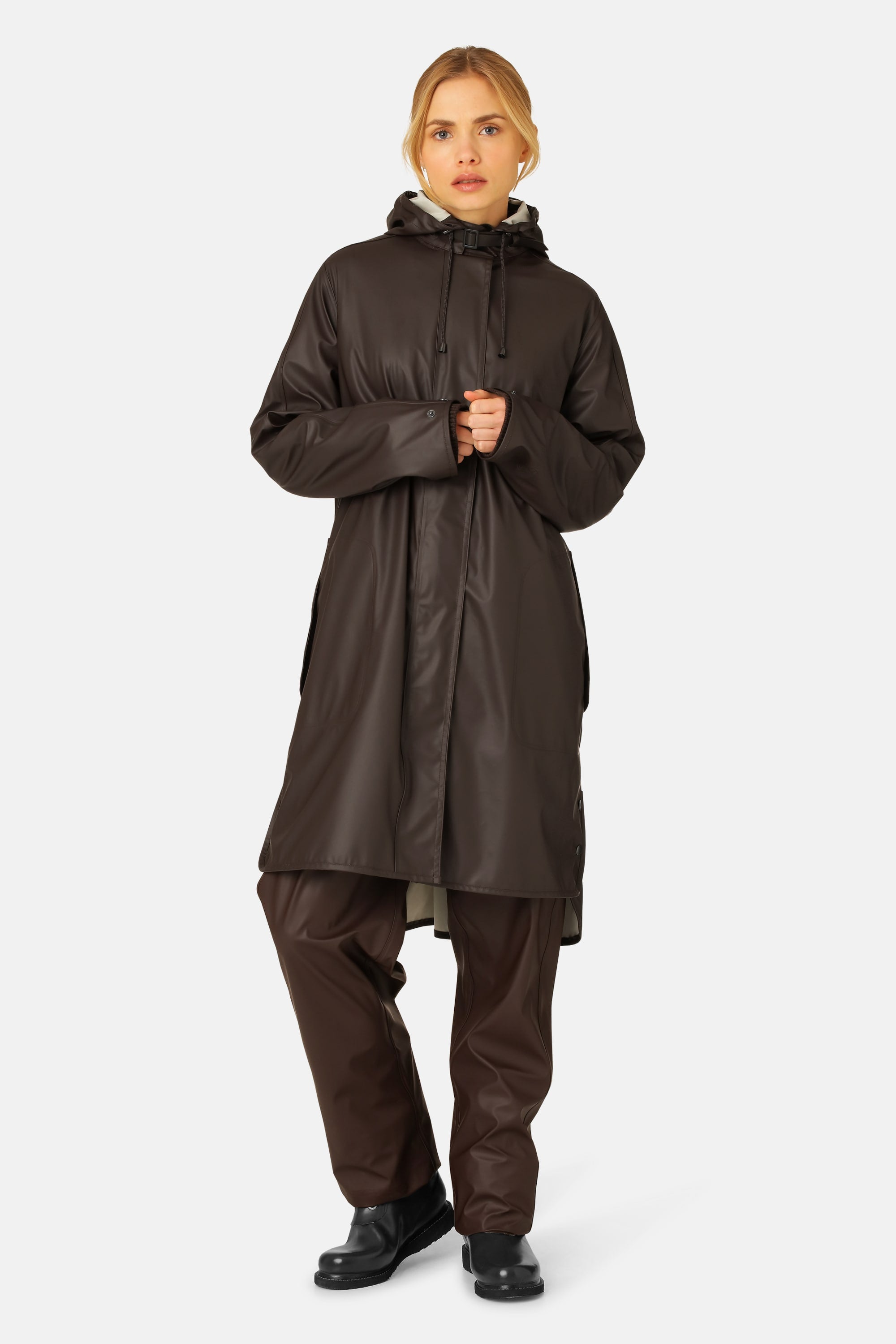 Leichter Regenmantel - Ganache